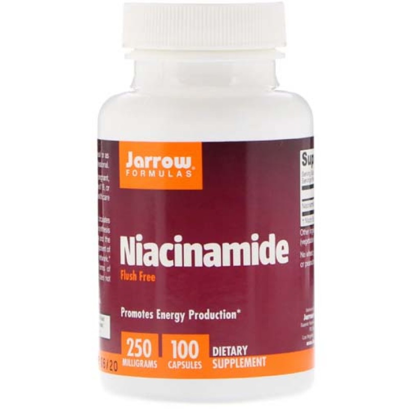 Flush Free Niacinamide 250 мг 100 капсули | Jarrow Formulas