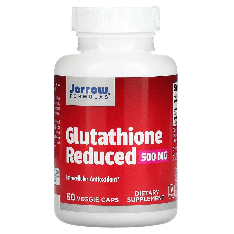 Glutathione Reduced 500 мг 60 веге капсули | Jarrow Formulas Притежава антиксидантни свойства Грижи се за имунната система и доброто здраве Предпазва от развитие на автоимунни заболявания Подпомага за мета Glutathione Reduced 500 мг 60 веге капсули | Jarr