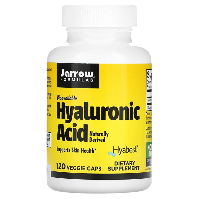 Hyaluronic Acid 60 мг 120 веге капсули | Jarrow Formulas Грижи се за доброто здраве и подвижност Подобрява еластичността, сиянието и хидратацията на кожата Стимулира по-бързото зарастване на рани Хиалуроно Hyaluronic Acid 60 мг 120 веге капсули | Jarrow F
