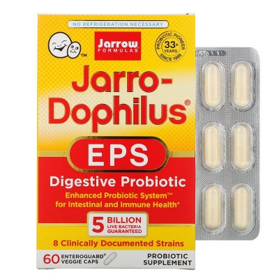 Jarro-Dophilus EPS Digestive Probiotic 5 Billion 60 капсули | Jarrow Formulas Jarro-Dophilus EPS Digestive Probiotic 5 Billion 60 капсули | Jarrow Formulas Предпазва от неприятни състояния като запек или диария Грижи се за здравето на стомаха По Jarro-Dophilus EPS Digestive Probiotic 5 Billion 60 капсули | Jarrow Formulas Предпазва от неприятни състояния като запек или диария Грижи се за здравето на стомаха Поддържа здравето на пикочните пътища Ja Jarro-Dophilus EPS Digestive Probiotic 5 Billion