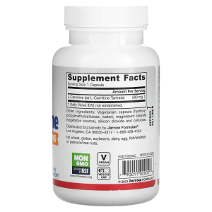 L-Carnitine 500 500 мг 100 веге капсули | Jarrow Formulas