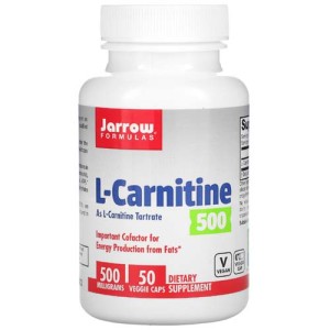 L-Carnitine 500 500 мг 50 веге капсули | Jarrow Formulas