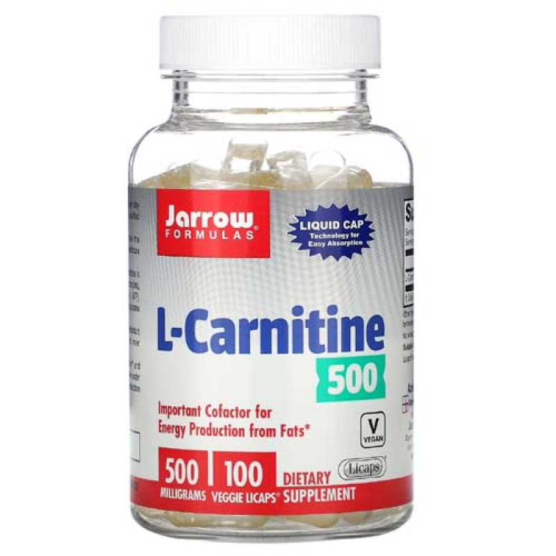 L-Carnitine 500 500 мг 100 веге течни капсули | Jarrow Formulas
