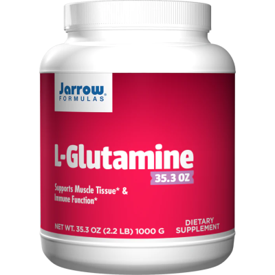 L-Glutamine Powder 1000 гр | Jarrow Formulas За добро здраве и имунна система Подпомага натрупването на мускулна маса Грижи се за здравето на червата L-Глутамин на прах е на топ цена от Jarrow Formulas L-Glutamine Powder 1000 гр | Jarrow Formulas За добро