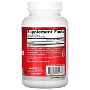 L-Glutamine 1000 мг 100 таблетки | Jarrow Formulas