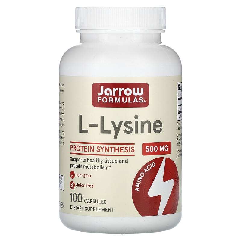 L-Lysine 500 мг 100 капсули | Jarrow Formulas