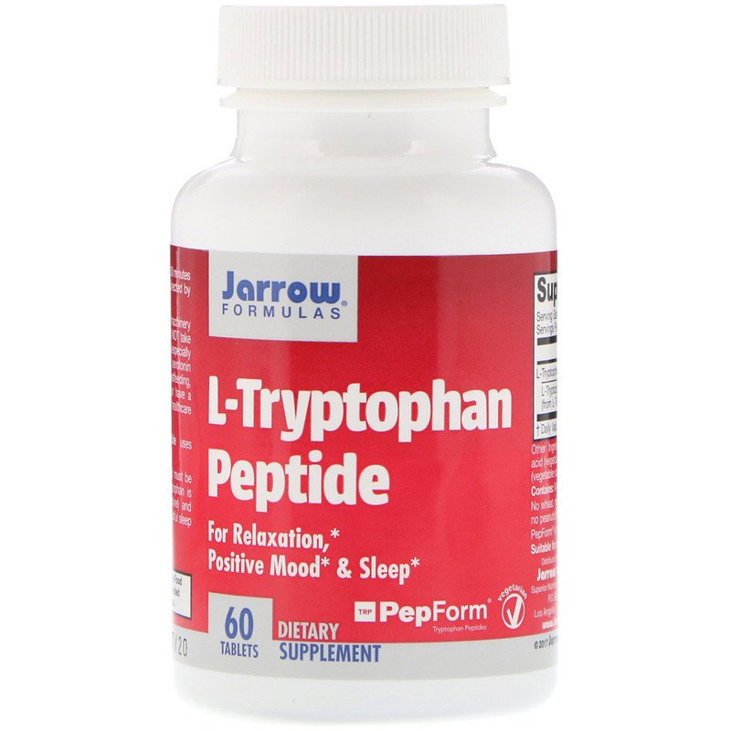 L-Tryptophan Peptide 60 таблетки | Jarrow Formulas