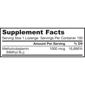 Methyl B12 Methylcobalamin 1000 мкг 100 таблетки | Jarrow Formulas