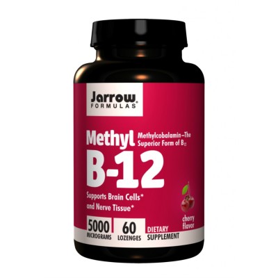 Methyl B12 Methylcobalamin 5000 mcg 60 таблетки | Jarrow Formulas Стимулира възпроизвеждането на кръвта Предпазва нервната система от увреждания Подпомага имунната система Поддържа функционирането на репро Methyl B12 Methylcobalamin 5000 mcg 60 таблетки |