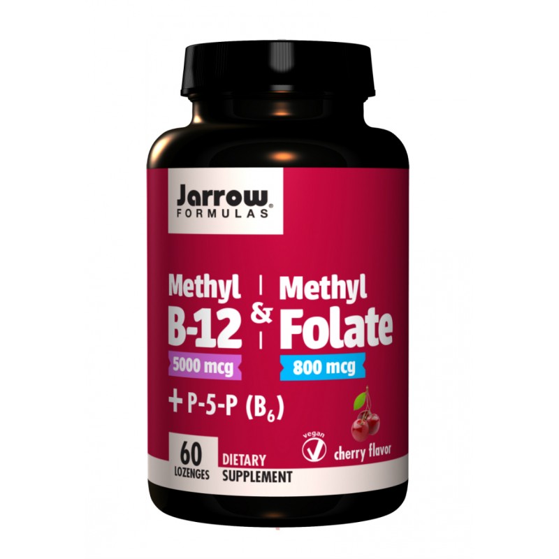 Mетил-B12, Mетилфолат + Р5Р 60 дъвчащи таблетки | Jarrow Formulas