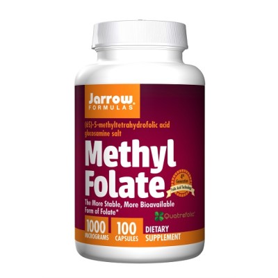 Methyl Folate 1000 mcg 100 capsules | Jarrow Formulas За подобряване състава на кръвта Предотвратява депресии и безпокойство Преди, по време на бременност и след раждане Подобрява хормоналния фон на же Methyl Folate 1000 mcg 100 capsules | Jarrow Formulas