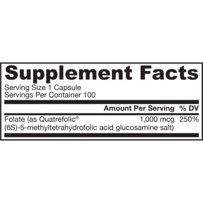 Methyl Folate 1000 mcg 100 capsules | Jarrow Formulas За подобряване състава на кръвта Предотвратява депресии и безпокойство Преди, по време на бременност и след раждане Подобрява хормоналния фон на же Methyl Folate 1000 mcg 100 capsules | Jarrow Formulas