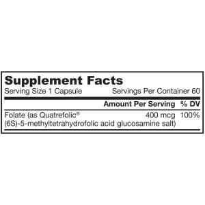 Methyl Folate 400 мкг 60 капсули | Jarrow Formulas