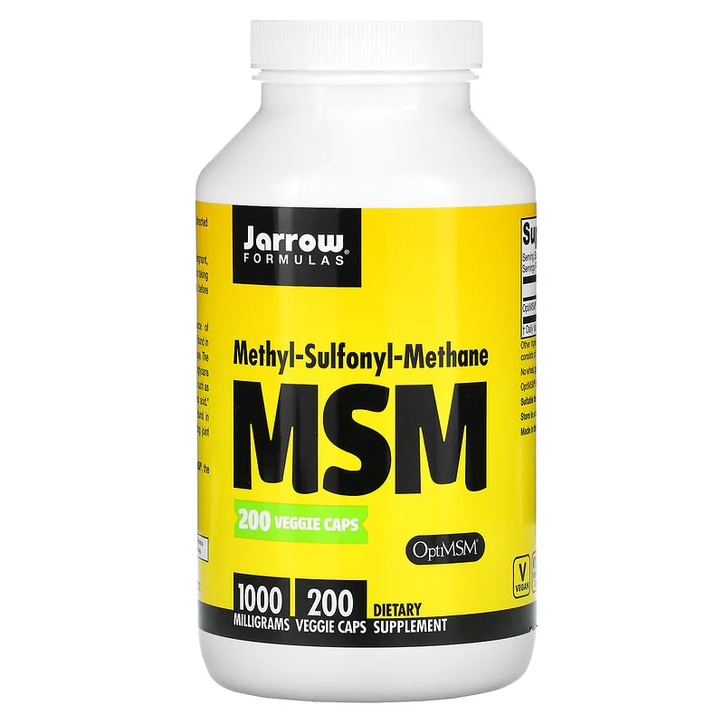MSM Sulfur 1000 мг 200 веге капсули | Jarrow Formulas