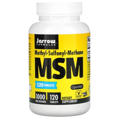 MSM 1000 мг 120 таблетки | Jarrow Formulas  Притежава мощни антиоксидантни ефекти Облекчава хроничната болка и повишава издръжливостта Потиска възпалението MSM (МСМ) 1000 мг на таблетки е на топ цена MSM 1000 мг 120 таблетки | Jarrow Formulas  Притежава м
