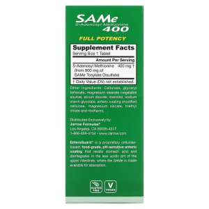 Natural SAMe Full Potency 400 400 мг 60 таблетки | Jarrow Formulas