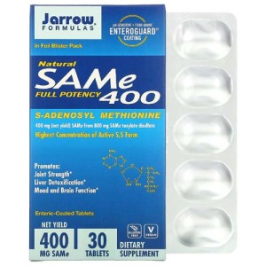Natural SAMe Full Potency 400 400 мг 30 таблетки | Jarrow Formulas