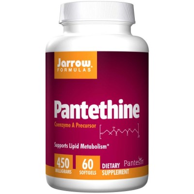 Pantethine 450 мг 60 гел капсули | Jarrow Formulas Спомага за изработването на клетъчна енергия Забавя процесите на стареене Потиска кожни проблеми Нормализира обмяната на веществата Има функция на Pantethine 450 мг 60 гел капсули | Jarrow Formulas Спомаг
