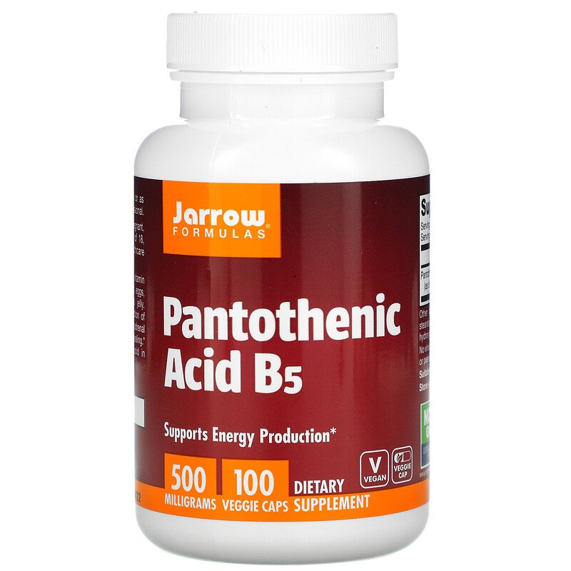 Pantothenic Acid B5 500 мг 100 веге капсули | Jarrow Formulas Дарява организма с повече сили и енергия Регулира нивата на лошия холестерол Грижи се за здравето на сърцето Пантотенова Киселина Витамин Б5 на Pantothenic Acid B5 500 мг 100 веге капсули | Jar