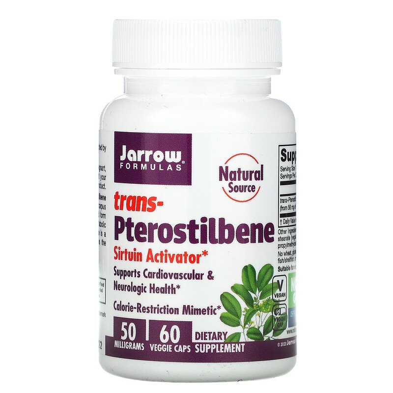 Pterostilbene 50 мг 60 капсули | Jarrow Formulas