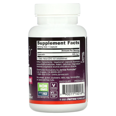 Quercetin 500 мг 100 вегетариански капсули | Jarrow Formulas