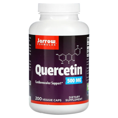 Quercetin 500 мг 200 вегетариански капсули | Jarrow Formulas Мощен антиоксидант Против алергии Укрепва съдовите стени Спомага обмяната на веществата Стимулира имунитета Понижава кръвното налягане Quercetin 500 мг 200 вегетариански капсули | Jarrow Formula
