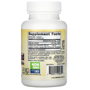 R-Alpha Lipoic Acid + Biotin 60 веге капсули | Jarrow Formulas