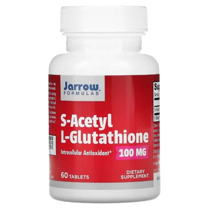 S-Acetyl L-Glutathione 100 мг 60 таблетки | Jarrow Formulas Висока усвояемост и бионаличност Мощен антиоксидантен потенциал Подкрепа за детоксикацията на тялото Забавя процесите на стареене Препоръчва с S-Acetyl L-Glutathione 100 мг 60 таблетки | Jarrow F