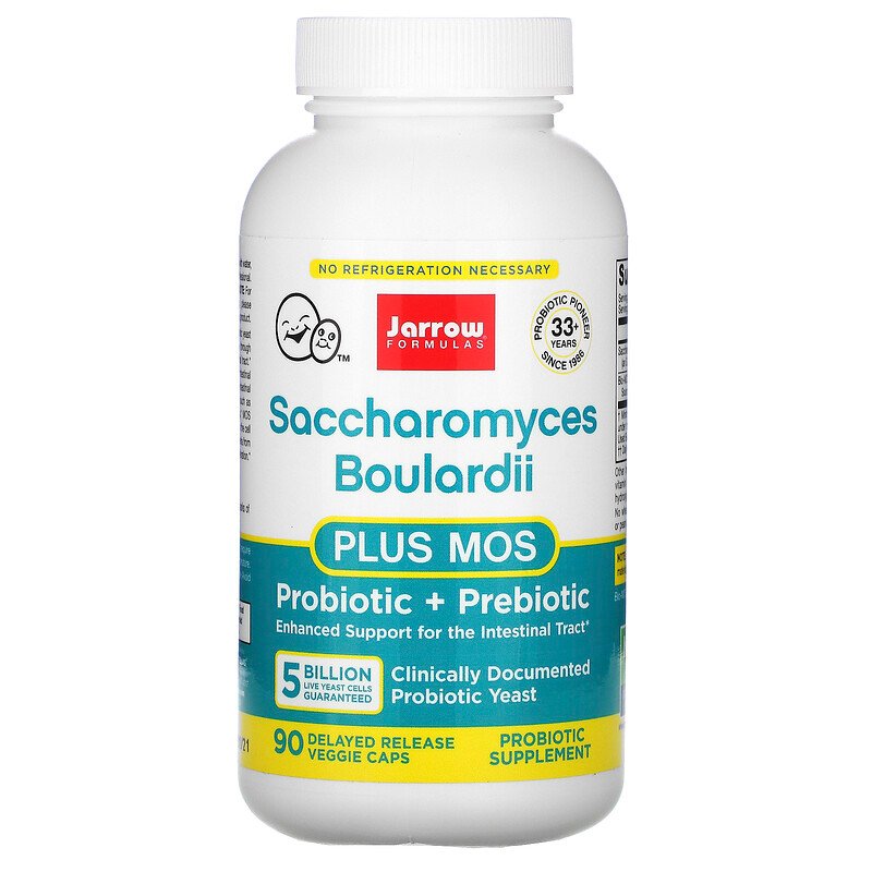 Saccharomyces Boulardii + MOS 90 вегетариански капсули | Jarrow Formulas