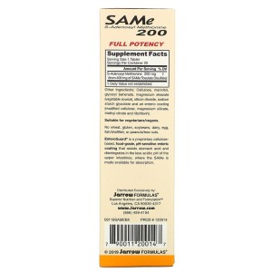 SAMe 200 S-Adenosyl-L-Methionine 200 мг 20 таблетки | Jarrow Formulas