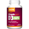 Vitamin D3 (Cholecalciferol) 25 мкг (1000 IU) 200 гел-капсули | Jarrow Formulas