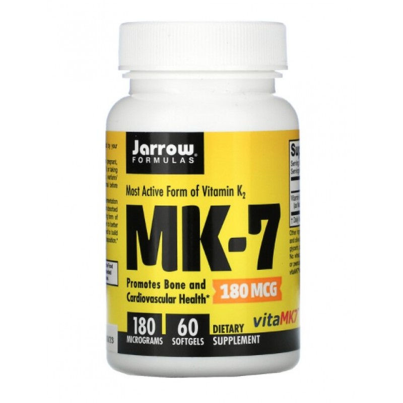 Vitamin K2 MK-7 180 мкг 60 гел-капсули | Jarrow Formulas