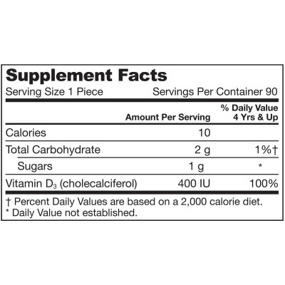 Yum-Yum D3 Gummies 400 IU 90 дражета | Jarrow Formulas Регулира производството на някои хормони Подкрепя дейността на щитовидната жлеза Поддържа нормалния метаболизъм в кожните клетки Понижава ниво Yum-Yum D3 Gummies 400 IU 90 дражета | Jarrow Formulas Ре