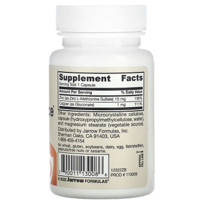 Zinc Balance 15 мг 100 капсули | Jarrow Formulas