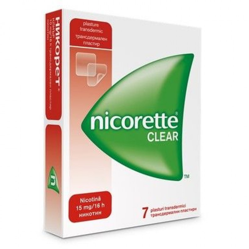 Nicorette Clear 15 мг/16 часа 7 трансдермални пластири | Johnson & Johnson
