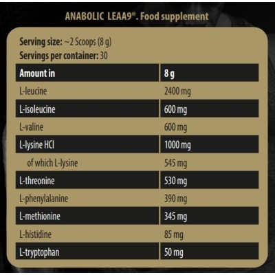 Anabolic LEAA9 - Портокал и манго 240 гр | Kevin Levrone