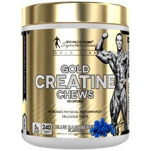 Gold Creatine Chews | Creatine Monohydrate - Синя малина 240 Дъвчащи таблетки | Kevin Levrone