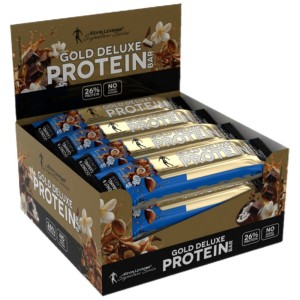 GOLD DeLuxe Protein Bar - Фъстъци и карамел 12 x 48 грама