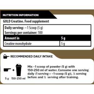 Gold Line / Gold Creatine Monohydrate - Неовкусен 500 г | Kevin Levrone
