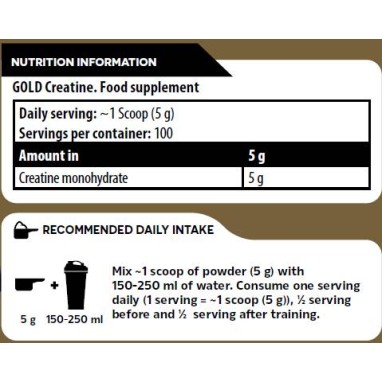 Gold Line / Gold Creatine Monohydrate - Неовкусен 500 г | Kevin Levrone