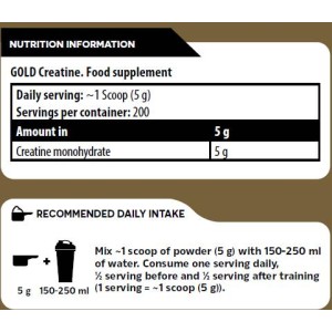Gold Line / Gold Creatine Monohydrate - Неовкусен 1000 г | Kevin Levrone
