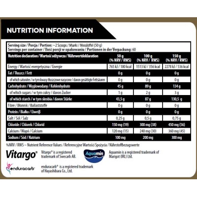 Gold Line / Gold Vitargo Carboloader - Портокал - кокос 3000 г | Kevin Levrone