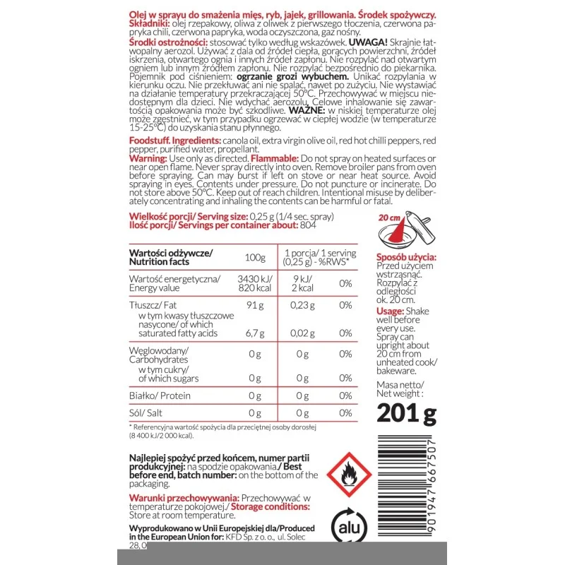 Cooking Spray - Chilli 201 гр | KFD Nutrition Cooking Spray - Chilli 201 гр | KFD NutritionЗа поддържане на здравословно тегло
С ниско съдържание на калории
Подходящ за пържене
Спрей за Готвене с Аромат на Чили е на топ цена от KFD Nutrition
Cooking Spray - Chilli 201 гр | KFD Nutrition За поддържане на здравословно тегло С ниско съдържание на калории Подходящ за пържене Спрей за Готвене с Аромат на Чили е на топ цена от KFD Nutritio Cooking Spray - Chilli 201 гр | KFD Nutrition За поддържане