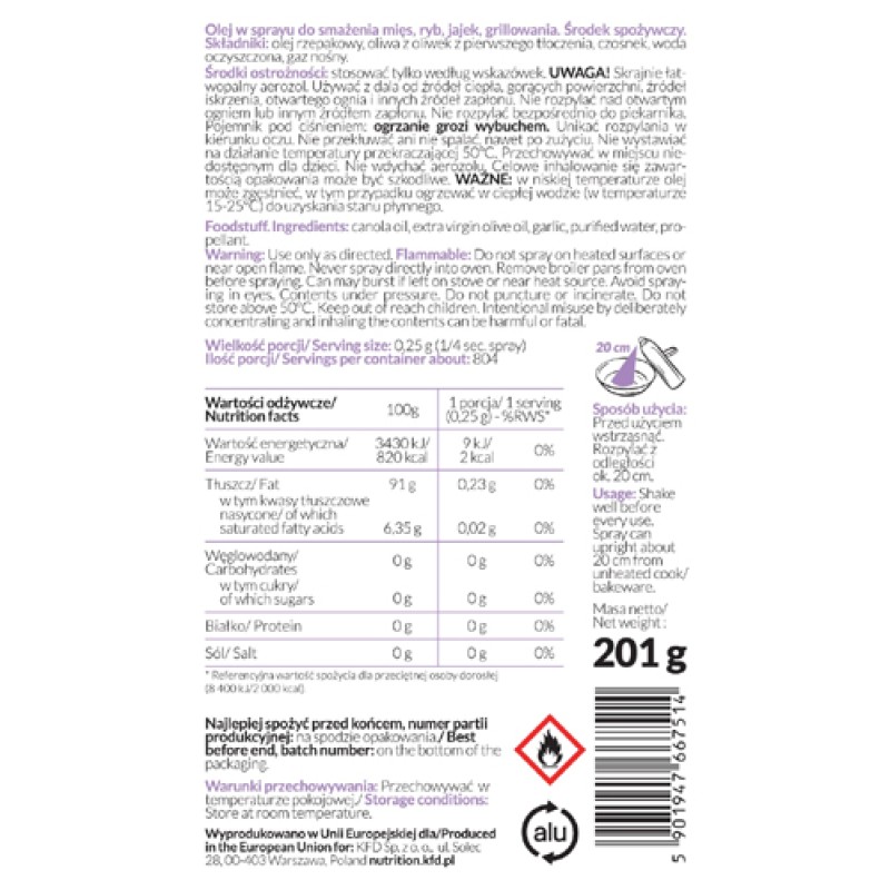 Cooking Spray - Garlic 201 гр | KFD Nutrition Cooking Spray - Garlic 201 гр | KFD NutritionОтлично се съчетава с диета с ниско съдържание на мазнините
С ниско съдържание на калории
Идеален за пържене
Нов вкус на чесън
Много голяма трайност
Cooking Spray - Garlic 201 гр | KFD Nutrition Отлично се съчетава с диета с ниско съдържание на мазнините С ниско съдържание на калории Идеален за пържене Нов вкус на чесън Много голяма трайност Спре Cooking Spray - Garlic 201 гр | KFD Nutrition Отлично с