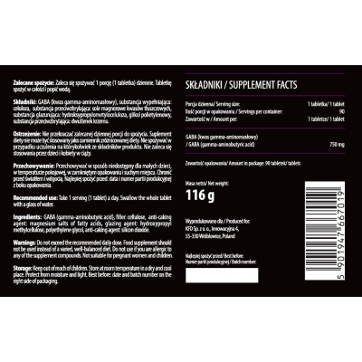 GABA 750 мг 90 таблетки | KFD Nutriton За намаляване на стреса и умората Понижава високото кръвно налягане Подобрява качествено спокойния сън GABA 750 мг на таблетки е на топ цена от KFD Nutritio GABA 750 мг 90 таблетки | KFD Nutriton За намаляване на стр