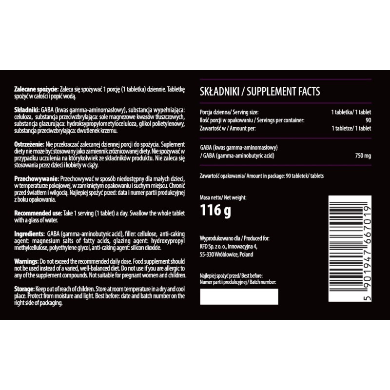 GABA 750 мг 90 таблетки | KFD Nutriton GABA 750 мг 90 таблетки | KFD NutritonЗа намаляване на стреса и умората
Понижава високото кръвно налягане
Подобрява качествено спокойния сън
GABA 750 мг на таблетки е на топ цена от KFD NutritionКа GABA 750 мг 90 таблетки | KFD Nutriton За намаляване на стреса и умората Понижава високото кръвно налягане Подобрява качествено спокойния сън GABA 750 мг на таблетки е на топ цена от KFD Nutritio GABA 750 мг 90 таблетки | KFD Nutriton За намаляване на стр