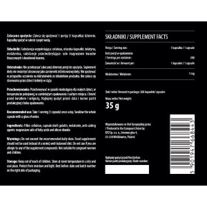Melatonin 1 мг 200 капсули | KFD Nutrition