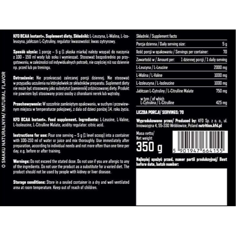 Premium BCAA Instant+ различни вкусове 350 гр | KFD Nutrition Premium BCAA Instant+ различни вкусове 350 гр | KFD NutritionПодходящ за бодибилдъри и атлети
Подобрява устойчивостта, силите на организма след тренировка
За подобряване на тренировъ Premium BCAA Instant+ различни вкусове 350 гр | KFD Nutrition Подходящ за бодибилдъри и атлети Подобрява устойчивостта, силите на организма след тренировка За подобряване на тренировъчната работа Prem Premium BCAA Instant+ различни вкусове 350 гр | KFD Nu