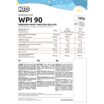 Premium WPI 90 Powder 700 гр | KFD Nutrition Premium WPI 90 Powder 700 гр | KFD NutritionОтличен източник на бързо усвоим протеин
Противодейства на катаболните реакции
Ускорява регенеративните процеси
Подкрепа за анаболни процеси
Благоприят Premium WPI 90 Powder 700 гр | KFD Nutrition Отличен източник на бързо усвоим протеин Противодейства на катаболните реакции Ускорява регенеративните процеси Подкрепа за анаболни процеси Благоприятен ами Premium WPI 90 Powder 700 гр | KFD Nutrition Отличен