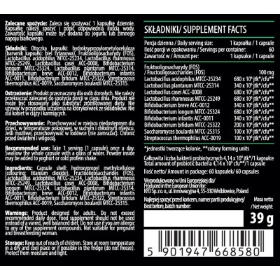 Probiotic 60 капсули | KFD Nutrition 10 щама пробиотични бактерии За здрава чревна флора Действа благоприятно при диария и запек Пробиотик на капсули е на топ цена от KFD Nutrition Какво знаем з Probiotic 60 капсули | KFD Nutrition 10 щама пробиотични бак